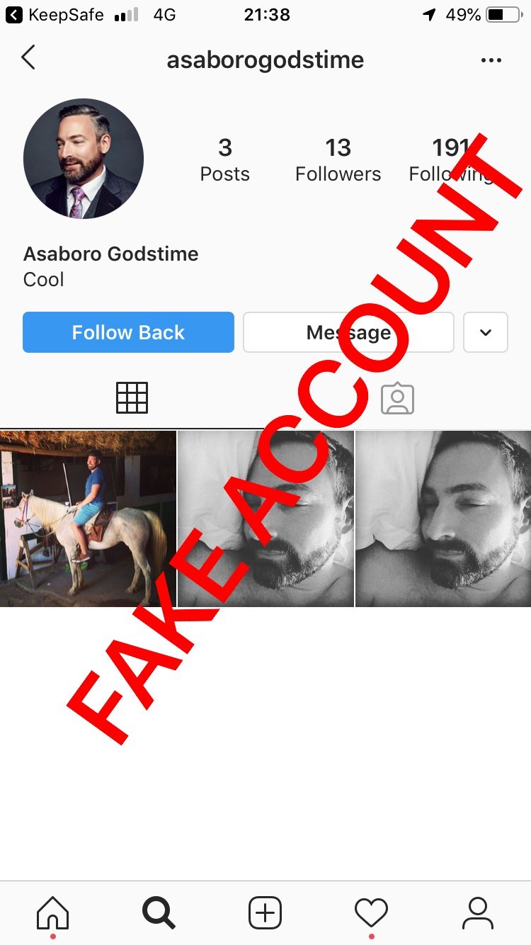 Adam Smith fake account on Instagram - 23