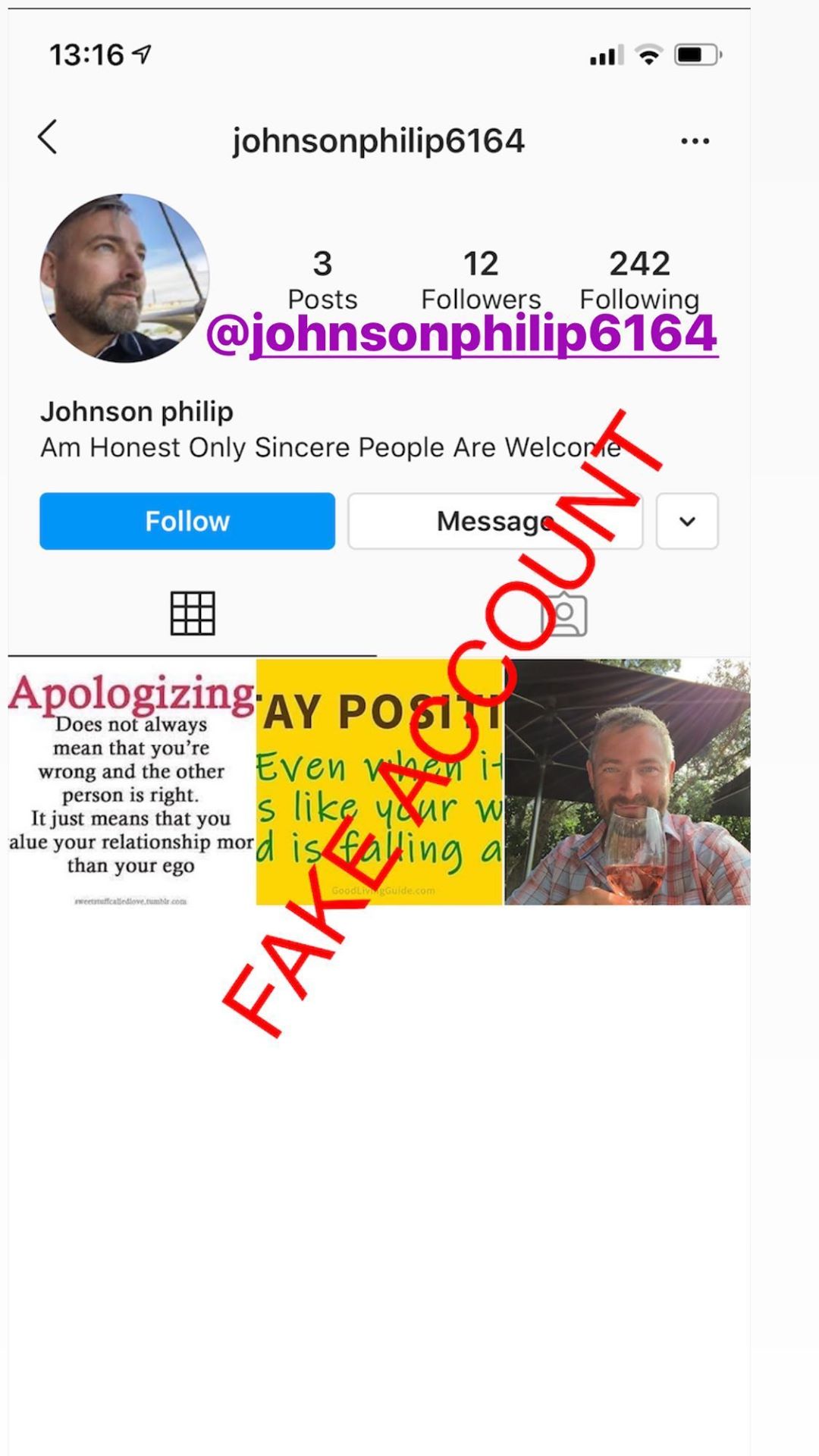 Adam Smith fake account on Instagram - 69