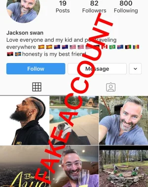 Adam Smith fake account on Instagram 11