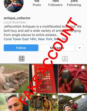Adam Smith fake account on Instagram 15