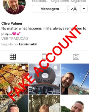 Adam Smith fake account on Instagram 2