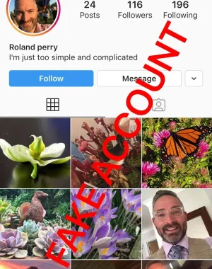 Adam Smith fake account on Instagram 24
