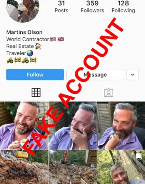 Adam Smith fake account on Instagram 27