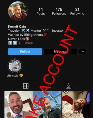Adam Smith fake account on Instagram 34