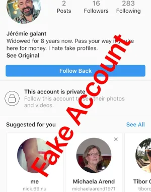 Adam Smith fake account on Instagram 4