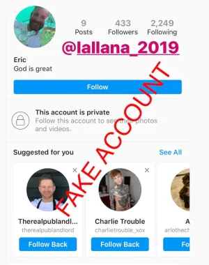 Adam Smith fake account on Instagram 49
