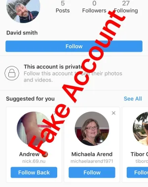 Adam Smith fake account on Instagram 5