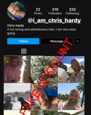Adam Smith fake account on Instagram 50
