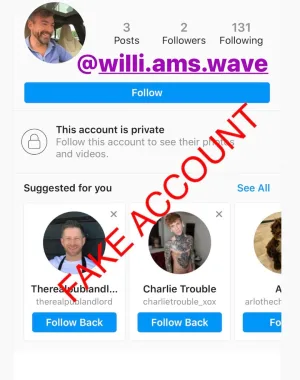 Adam Smith fake account on Instagram 52