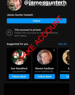 Adam Smith fake account on Instagram 58