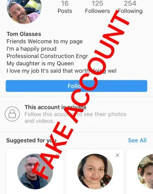 Adam Smith fake account on Instagram 6