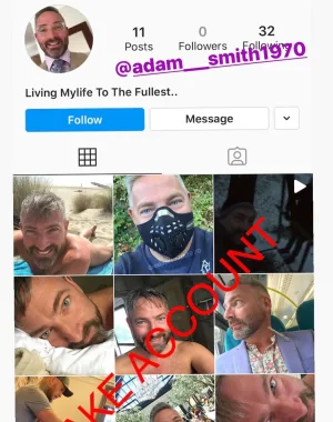 Adam Smith fake account on Instagram 68