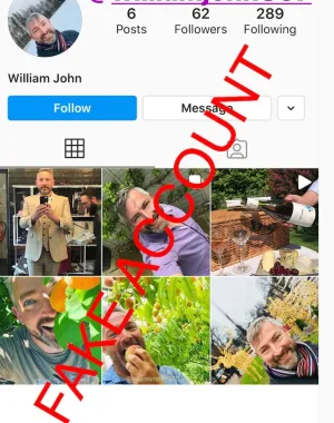 Adam Smith fake account on Instagram 72