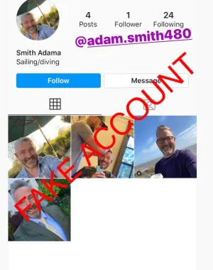 Adam Smith fake account on Instagram 79