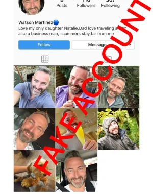Adam Smith fake account on Instagram 8