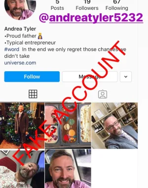 Adam Smith fake account on Instagram 83