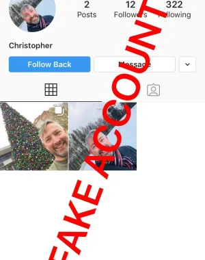 Adam Smith fake account on Instagram 9