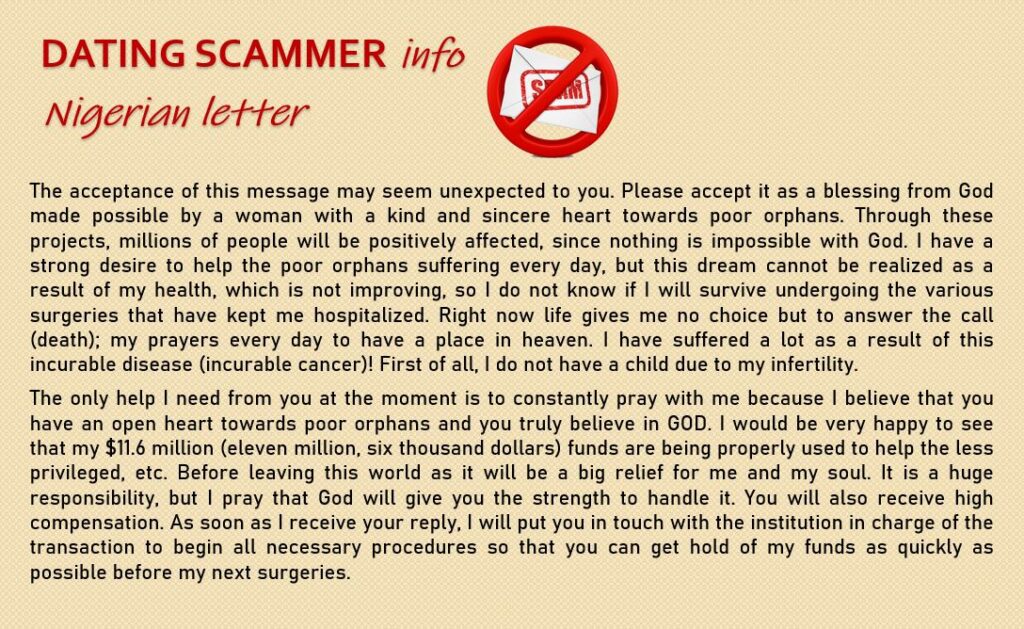 How to avoid Nigerian email spam? Spammer Tips | DATINGSCAMMER.INFO