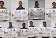 EFCC 10 Internet Fraudsters Jailed in Benin City, Phones and Laptops Forfeited