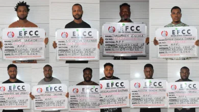 EFCC 10 Internet Fraudsters Jailed in Benin City, Phones and Laptops Forfeited