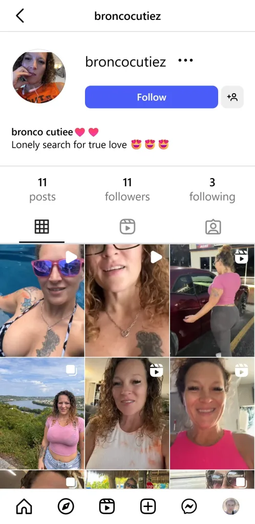 Rayna, example of a fake account 2