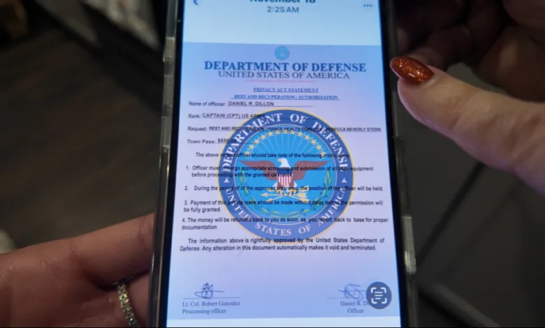 A fake document in which a man claimed he was working with the Department of Defense in Israel
