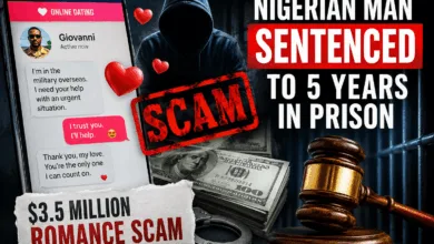 Nigerian Romance Scammer Sentenced to Five Years